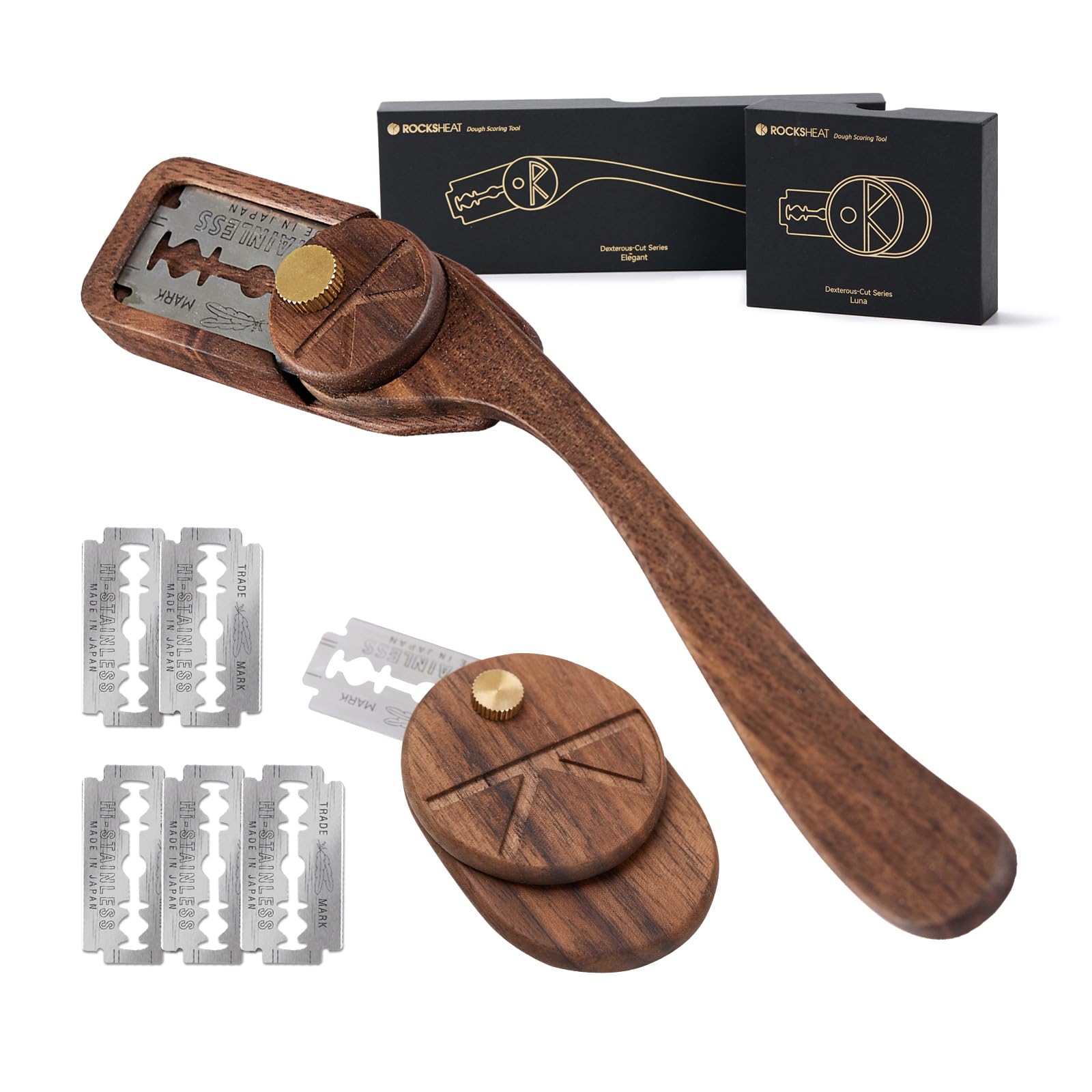 Amazon.com: ROCKSHEAT Bread Lame Set with Blade Cover, Two Scoring